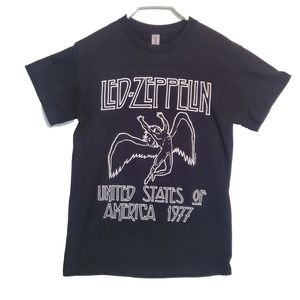 Led Zepplin Band Tee "United States Of America 1977" Concert Retro Tee Small